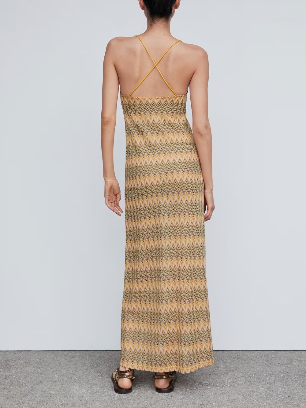 Mango Geometric Knit Maxi Dress - Picture 2 of 6